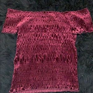 Velvet ruched top!
